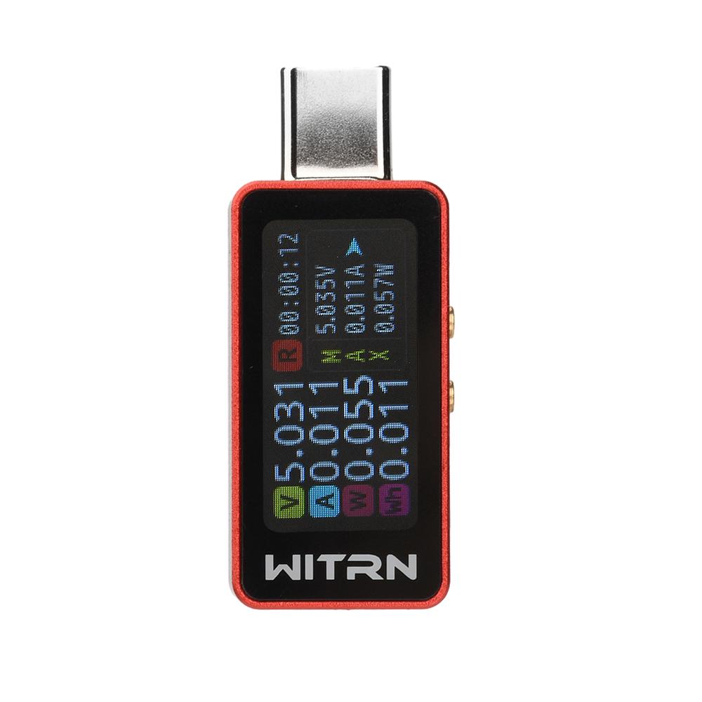 

0.96 Digital DC Voltmeter Ammeter Power Meter DC 4~28V 0~6A Type-C Mobile Phone Charging Tester Bidirectional Current Detection червоний