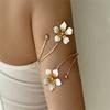 Pulsera brazalete de flor de esmalte elegante estilo boho para mujer, brazalete geométrico en espiral de moda, joyería para fiesta en la playa