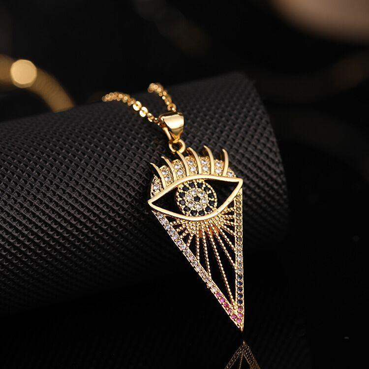 Stylish Versatile Evil Eye Pendant Necklace Personalized Eye Collarbone Chain Women's Jewelry