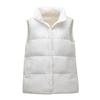 Women's Short Puffer Vest Autumn Winter   Style Warm Cotton Jacket Slimming Outerwear Fashionable