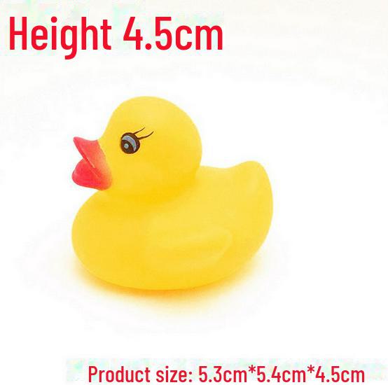 Vinyl Duck Family Bath Toy Set - Squeeze-activated Sounds, Educational Play, Mother and Ducklings, Cute Design, Includes Mesh Bag for Storage.