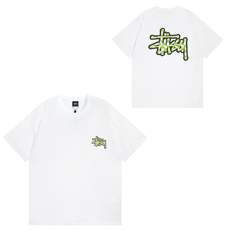 Pánské tričko s krátkým rukávem Volný střih Kulatý výstřih Potisk písmen Neformální Street Style Top pro páry