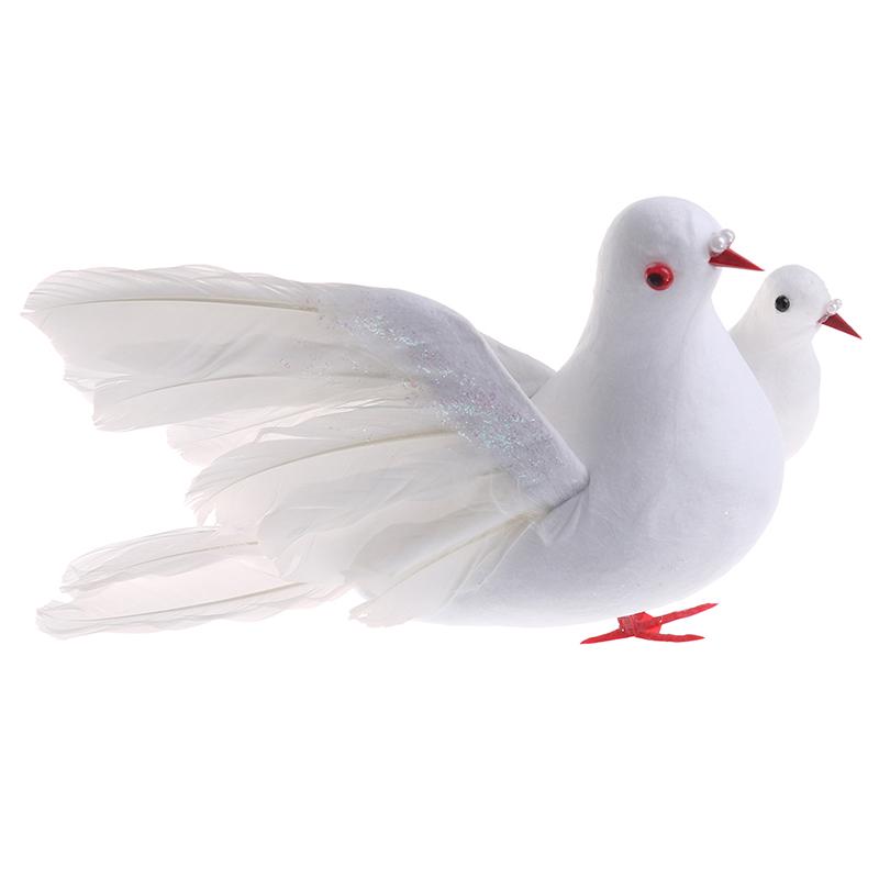 Artificial Simulation Peace Dove Foam Feather Birds Wedding Crafts Ornament
