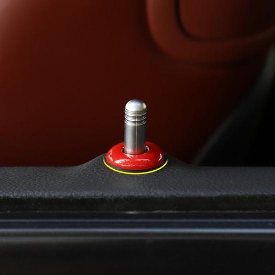 2x Innen Türschloss Riegel Ring Verkleidung für Dodge Challenger 2014+ Zubehör Rot