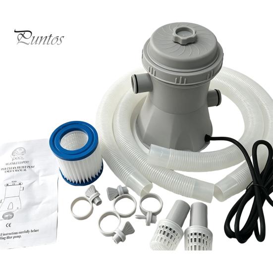 Inflatable Pool Filter Pump for Above Ground Pools, 330 GPH 16W Water Home Garden Kit, System Circulation & Filtration Maintenance Equipment