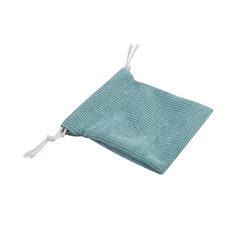 Corduroy Storage Bag Drawstring Strap Pocket Makeup Bag Women's Portable Portable Large Capacity Zero Money Bag