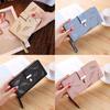 2023 New Ladies Wallet Hollow Leaf Pattern Pu Leather Zipper Closure Long Card Holder