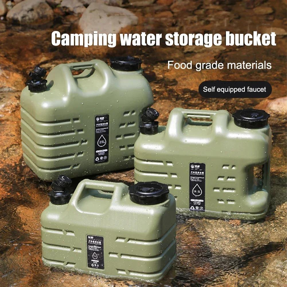 25L Outdoor Water Portable Bin Large Capacity Water Carrier with Detachable Faucet No Leakage for Camping Fishing Picnic Hiking