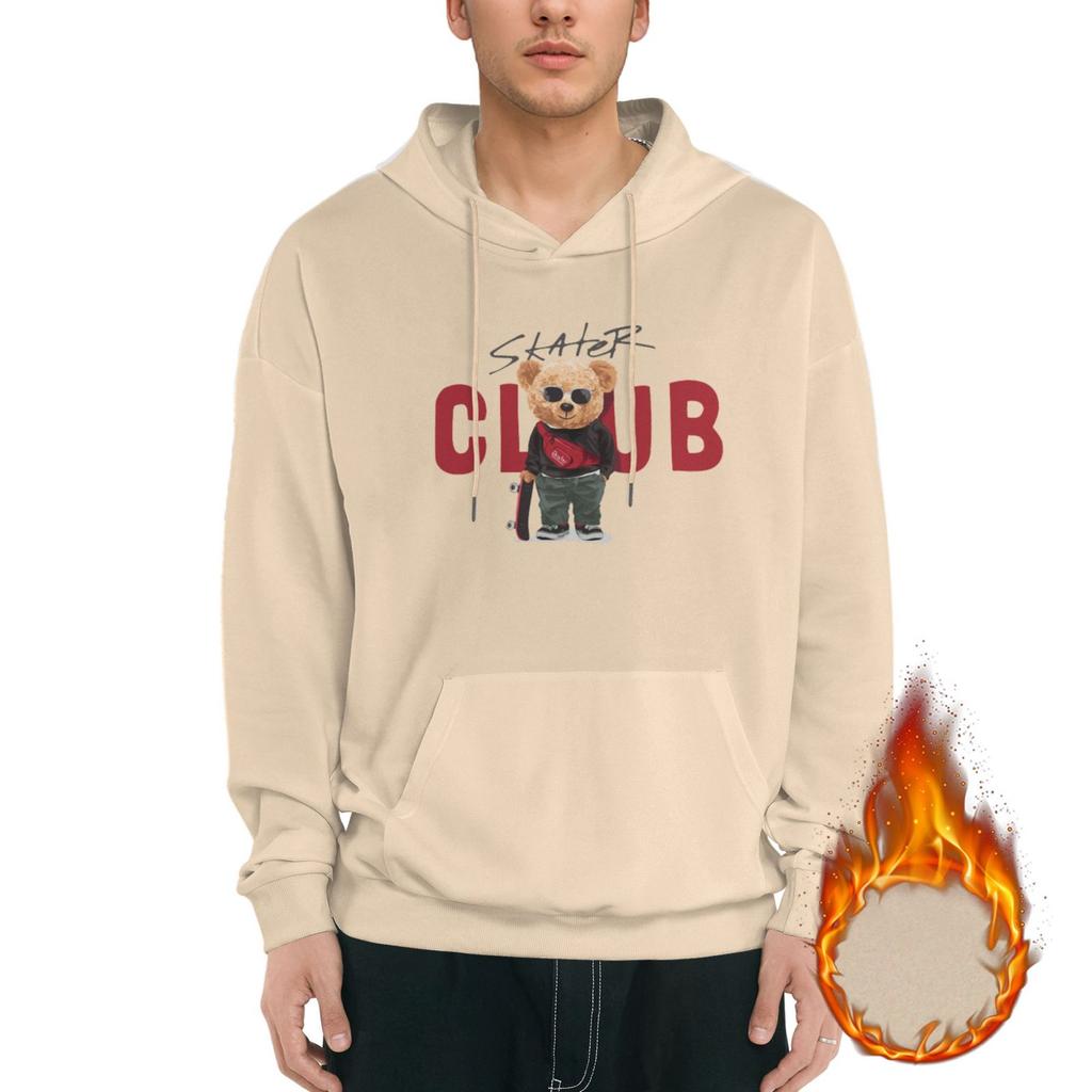 1 Pack Men’s Warm Soft Fleece Hoodie Pullover Hooded Sweatshirt Comfortable Winter Streetwear Daily Fit M-3XL