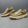 Men's leather retro board shoes spring men's shoes platform sports shoes versatile low-top casual shoes