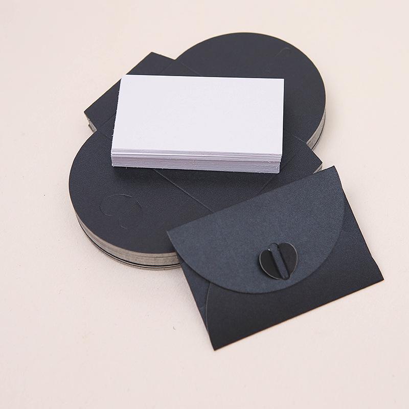 50 Sets: Pearlescent Paper Mini VIP Envelopes with Cards for Valentine's Day & Weddings