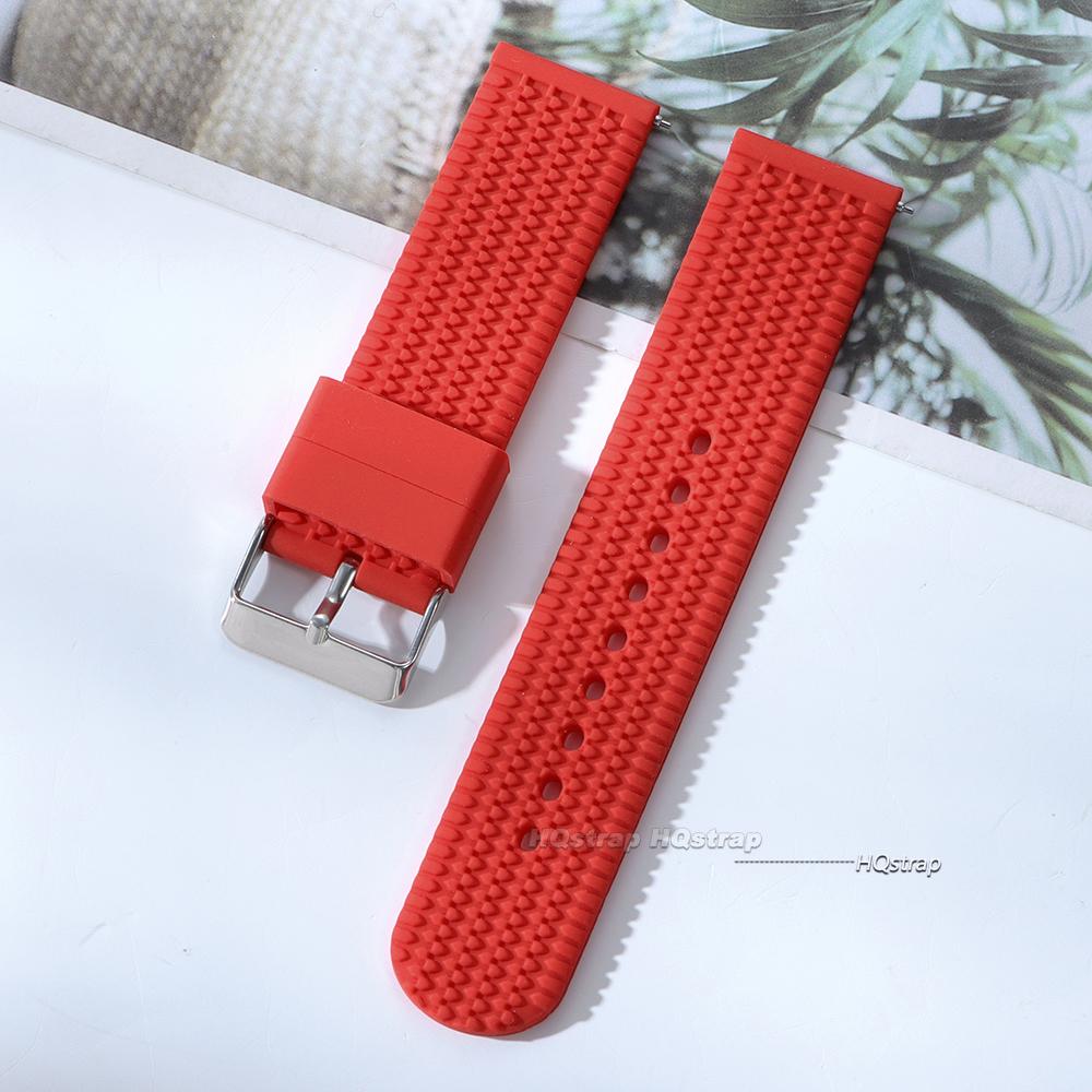 Soft Silicone Rubber Watch Strap 18mm 20mm 22mm 24mm Men Women Sport Waterproof Wrist Band Universal Belt Quick Release Bracelet