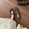 Fashion Vintage Mary Single Shoes 2025 New French Flat Versatile Rivet Shoes for Women