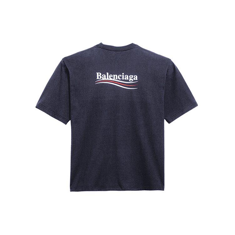 Balenciaga T Shirt Regular Fit Men's Blue 570803TAV444128