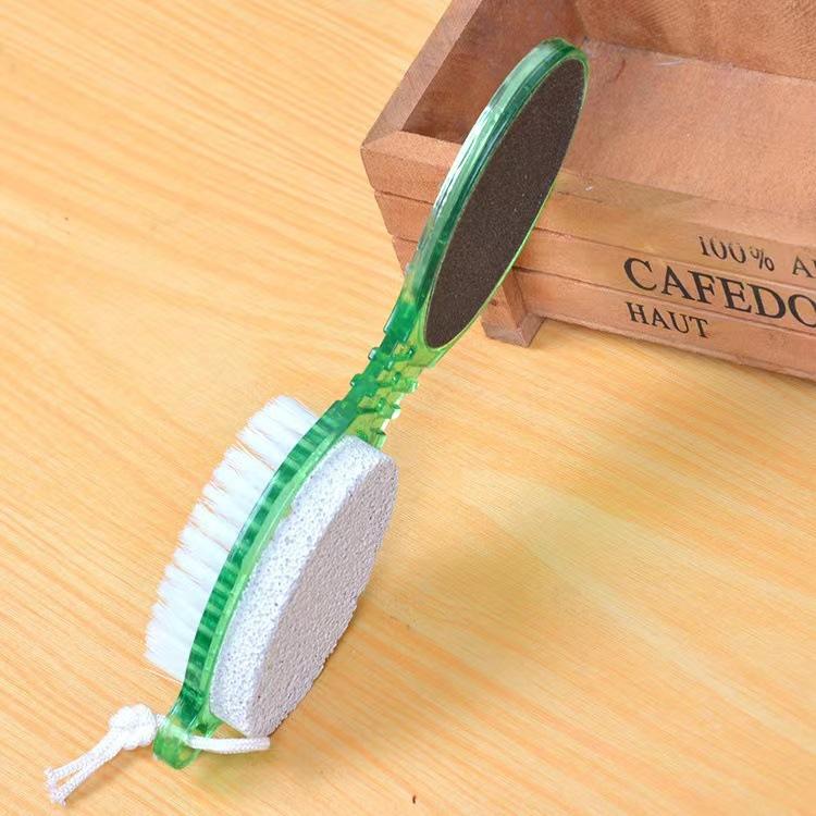 4-in-1 Foot File and Pumice for Removal, Foot Scraper and Brush for Dry Skin, Exfoliating Foot Tool, Green One Size зелёный