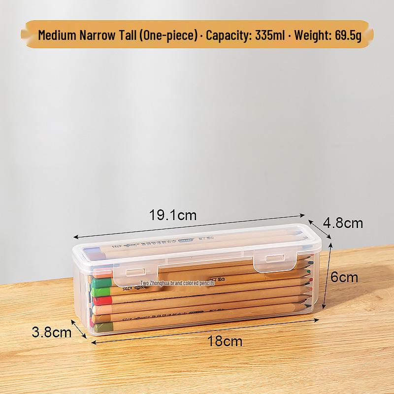 Transparent Flip-top Multi-functional Desk Organizer Box