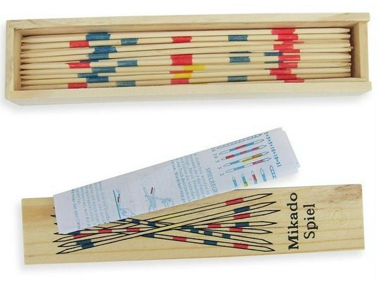 Wooden Pick-Up Sticks Table Game - Mikado Scatter Counting Sticks Educational Toy