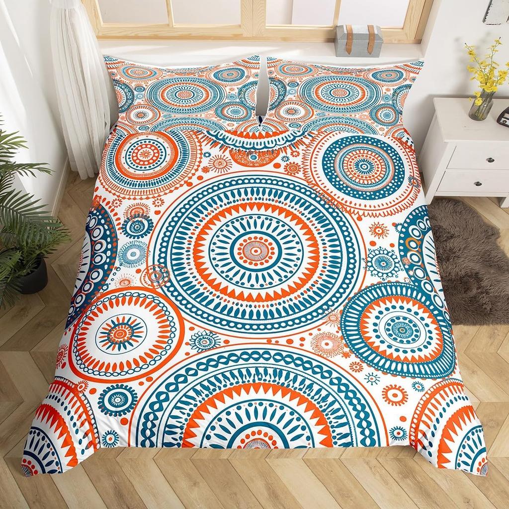 Comforter Flower Of Life Bohemia Mandala Mayan Calendar Comforter Abstract Sacred Geometry Theme Bedding Set S