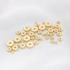 14K Gold Plated Colorfast Flat Round Spacer Beads for DIY Jewelry Making