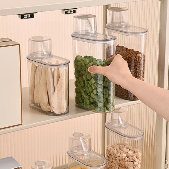 Versiegelter Lebensmittelaufbewahrungsbehälter Transparenter luftdichter Getreidebehälter Aufbewahrungsbehälter mit Ausgießer für Reis Bohnen Mehl Snacks Küche