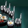 New Stainless Steel Egg Cooker Heart-Shaped Nonstick Egg Poacher Hotpot with Hook Steamed Egg Mold for Kitchen Cooking Tool