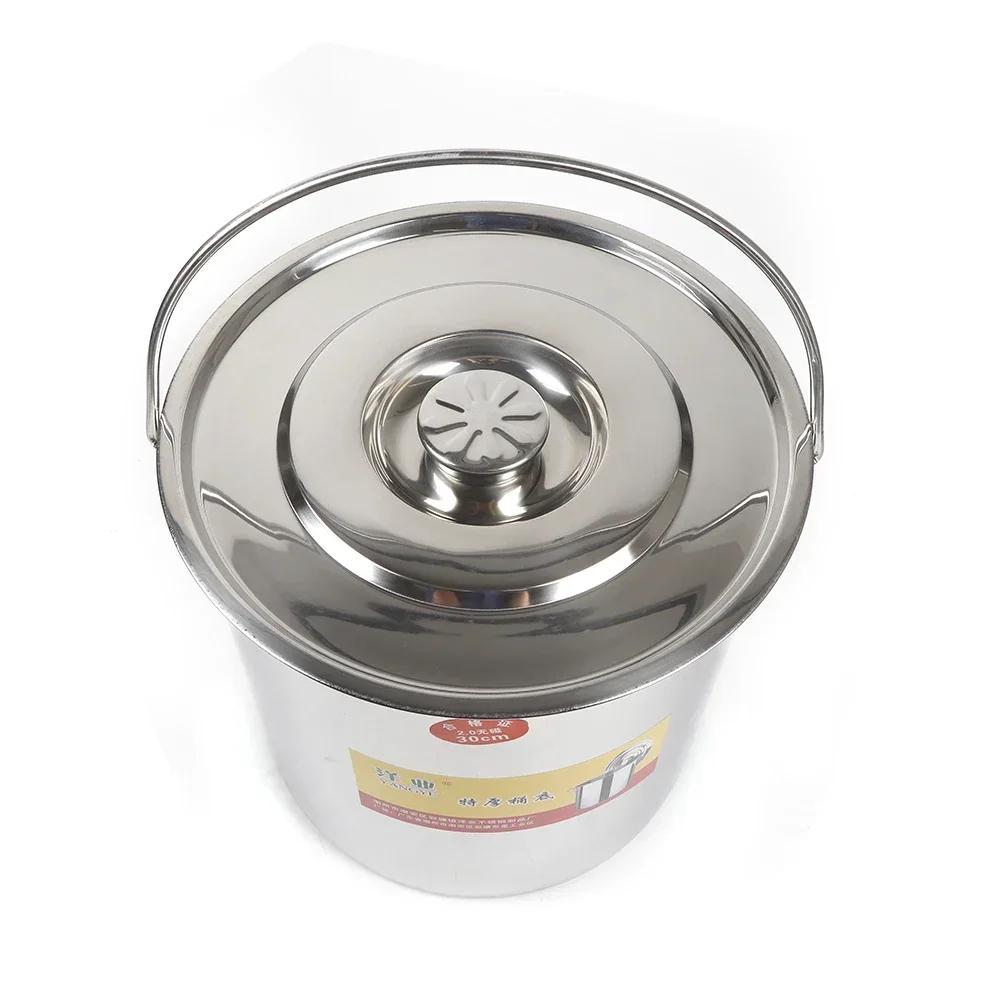 

Садовое ведро 20 л, Строительное ведро, Крышка для кейтеринга, Ведро из нержавеющей стали, с крышкой, Можно использовать для кухни и хранения