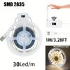 1M DC 5V Night Lights Lamp USB Gesture Sensor Dimmable 60 LEDs/m Strip Lights TV Backlight Kitchen Hand Sweep Waving Tape Diode