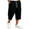 Men's Casual Drawstring Cargo Shorts 7/8 Length for Summer Everyday Wear