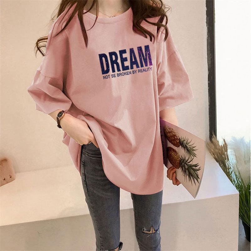 2025 Summer Korean Style Women's Plus Size Trendy Casual Short Sleeve T-shirt