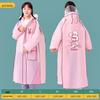 Children's Cartoon Raincoat with Backpack Slot - Large, Full-Body for Primary Students