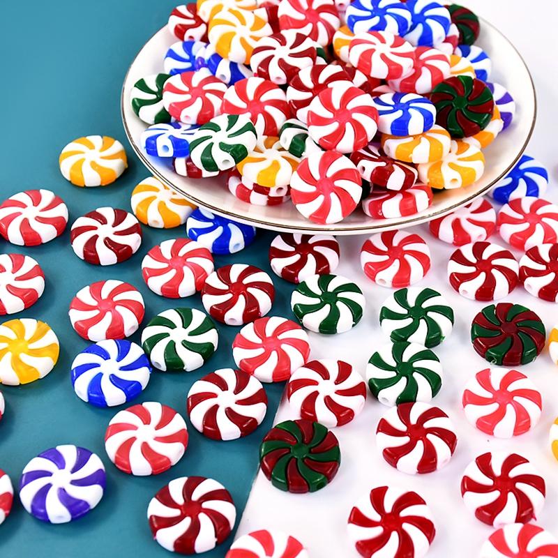10 Stück Rot Weiß Zuckerstange Weihnachten Acryl Ornament DIY Weihnachtsbaum Hängeanhänger 2024 Weihnachtsdekoration für Zuhause Neujahrsgeschenke