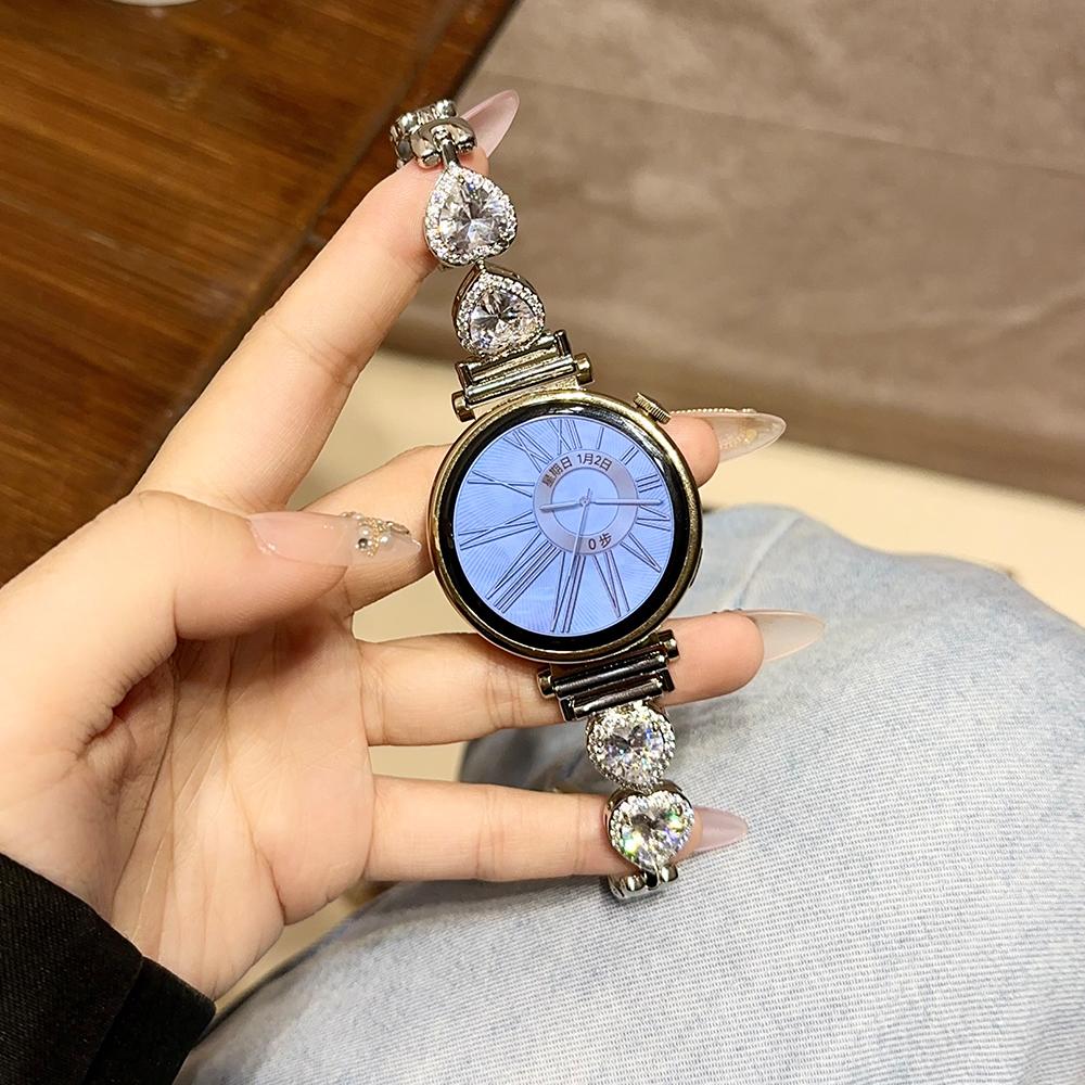 Women Diamond Bracelet for Huawei GT 4 41mm Smart Watch 18mm 20mm 22mm Band for Samsung Galaxy 6 Classic 47mm 43mm 5 6 40mm 44mm