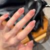 Huan Huan Natural Nude Pink Versatile False Nails - High-Quality, Gentle, Whitening Finish, Wearable & Detachable.