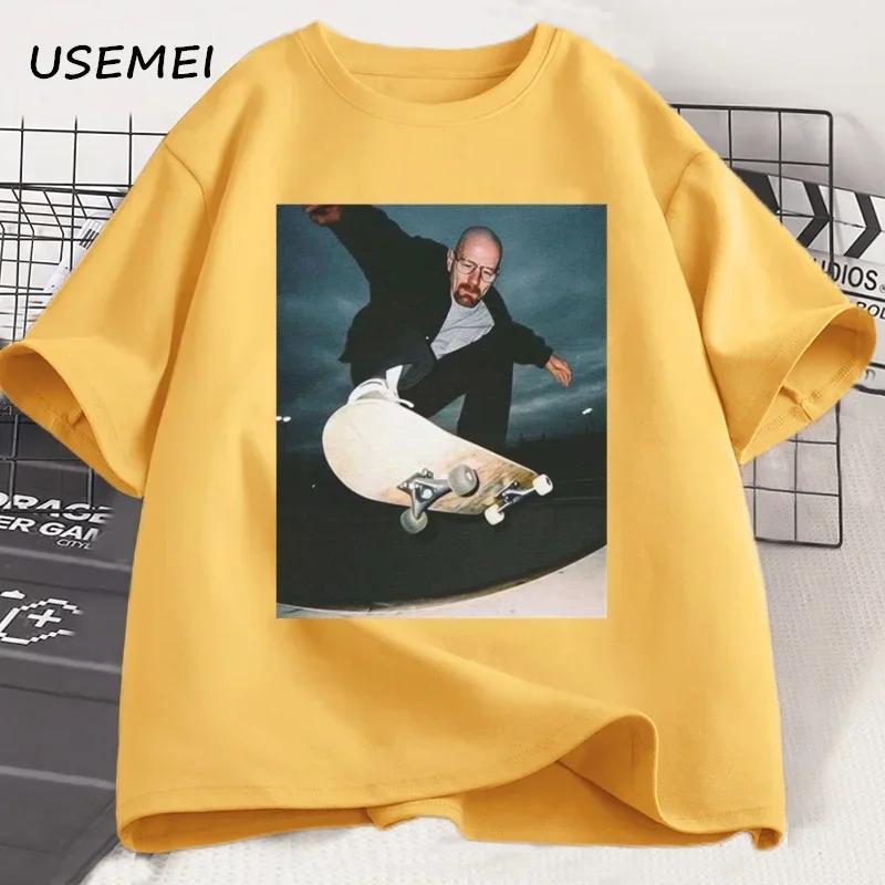Breaking Bad Heisenberg Tshirts Unisex Walter White 90s Skate TShirt Unisex and Unisex Unisex Graphic Printed T Shirt Cotton Tees