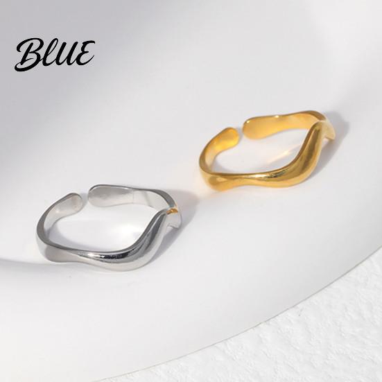 One-piece Open Ring Women Finger V-Shaped Curved Geometric Adjustable Fit