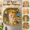 Simulation Fridge Magnet 3D Relief 3D Refrigerator Stickers  Refrigerator Decoration