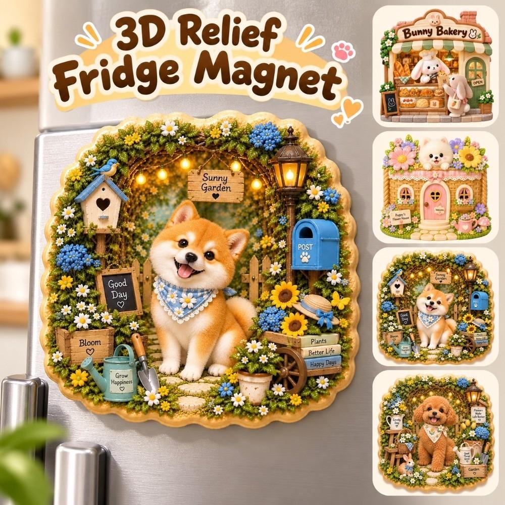 Simulation Fridge Magnet 3D Relief 3D Refrigerator Stickers Refrigerator Decoration