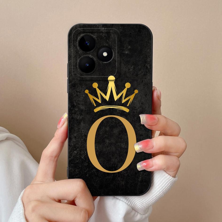 Für Realme C53 C25 C25S C25Y C30 C30S C31 C33 C35 C51 C61 C55 C65 C67 C75 4G 5G Handyhülle Kreatives Buchstabenmuster Weiches Silikongehäuse Für OPPO Capa