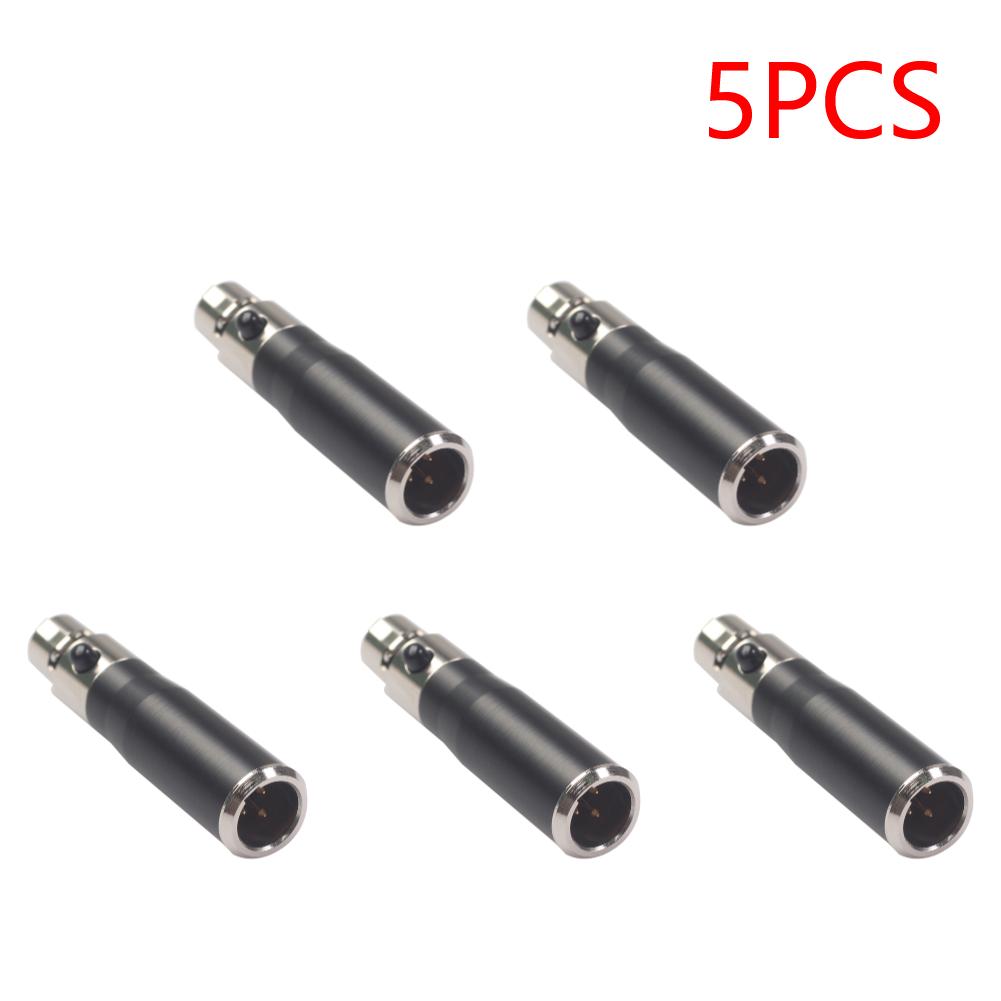 Mini XLR 3 4 Pin Female Converter Adapter Mini Connector Audio Connector Adapter Black Microphone Audio Equipment