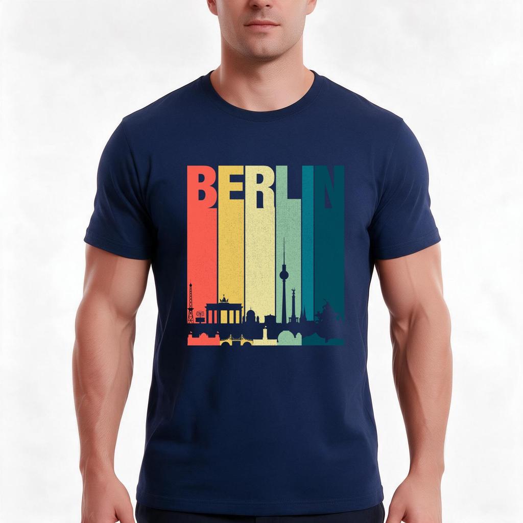 Berlin Shirt Vintage Berlin TShirt Summer Casual Cotton Tee Oversized Streetwear Tops Vintage Graphic Print 100 Cotton