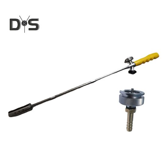 Unkrautbrenner für den Außenbereich mit abnehmbarem langem Arm, einstellbares Flammenkontrollventil, Lötlampe zum Jäten, Flammenwerfer, Propan-Unkrautbrenner für Camping