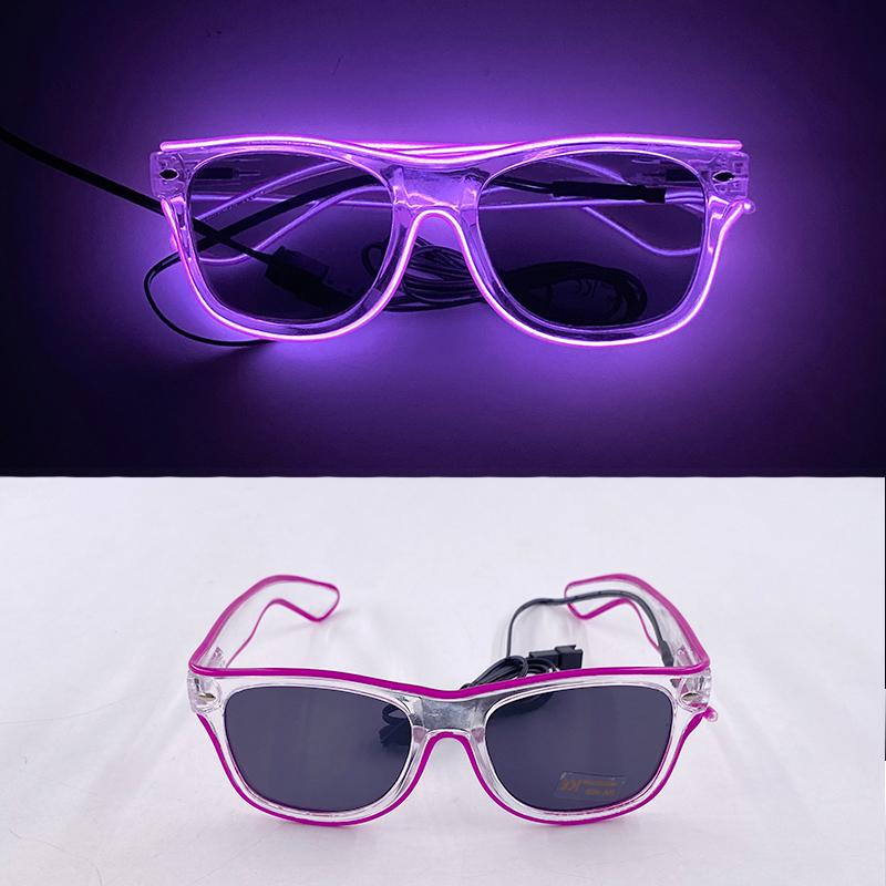 Lunettes Fluorescentes Lumineuses Fournitures de Fête Lumineuses Lunettes LED Steampunk Avec Lumières Lunettes Néon Clignotantes Accessoires de Club