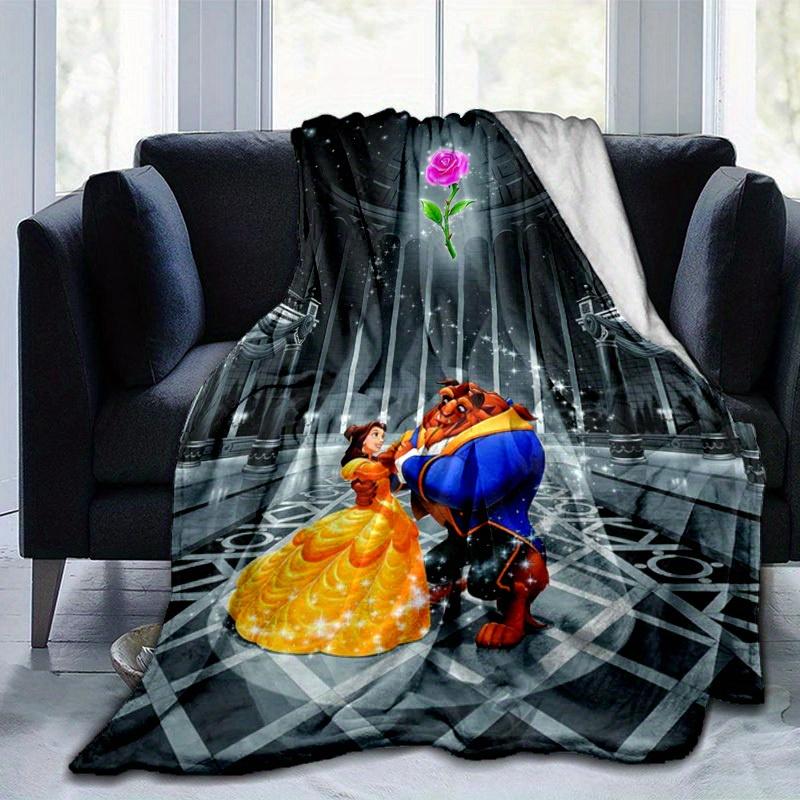 1pc. Disney Beauty and the Beast Blanket, Home Decor, Office Napkin, Outdoor Throw Gift for Kids Adults