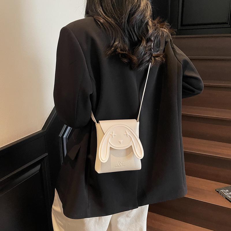 Mobile Phone Small Bag Women's New Trendy Fashion Cute Rabbit Bag Small Square Bag Spring and Summer Texture Messenger Bag