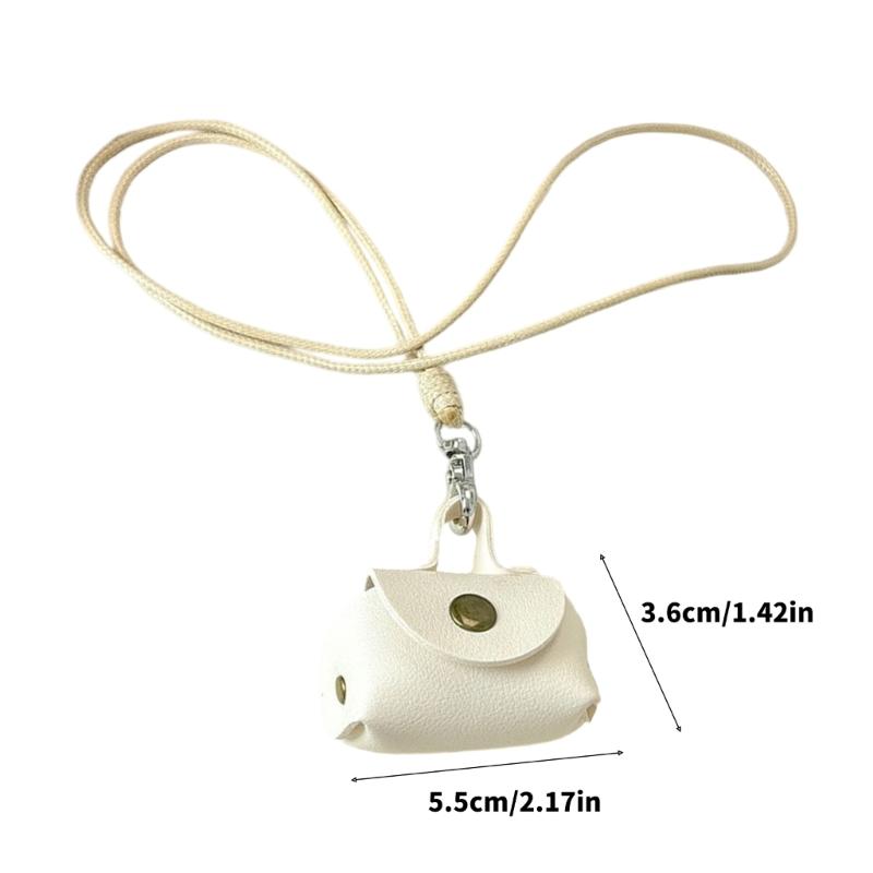 Modische Lange Anhänger Halskette Weiche PU-Leder Tasche Anhänger Halskette In Lebendigen Farben Für Trendsetter