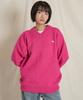 WAIKEI Dolphin Hairy V-Neck Knit Pink