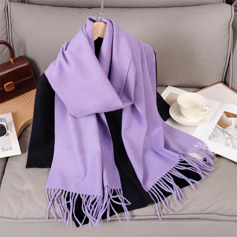 69 Colors Winter Scarf for Women Warm Cashmere Scarves Hijab Solid Lady Long Shawl Wrap Female Pashmina Bandana Poncho Stoles