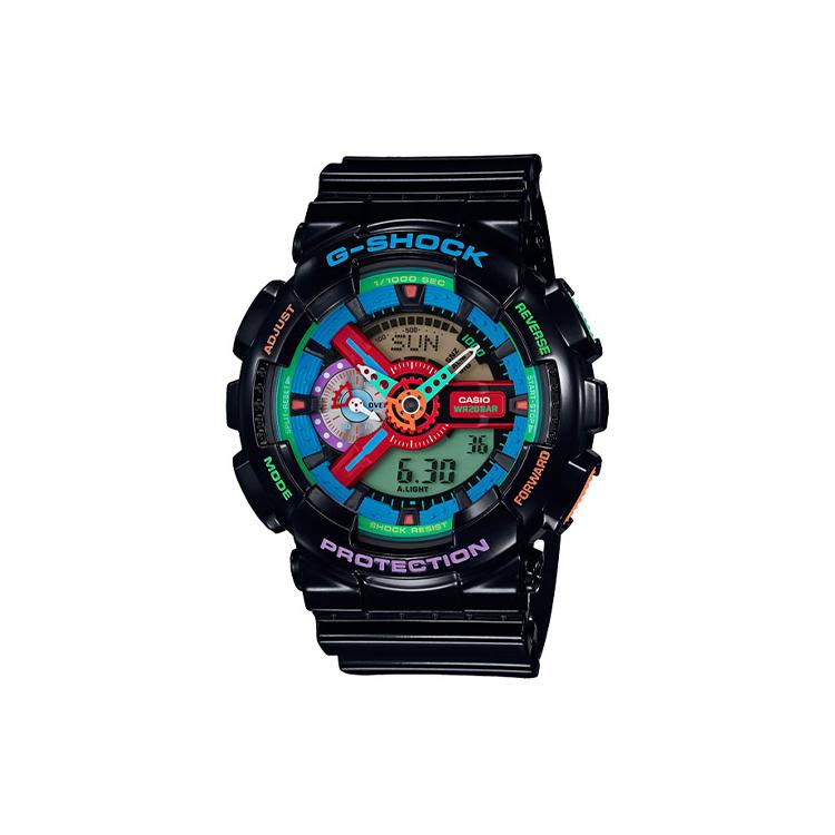 

CASIO Men Liquid Crystal/Analog Dual Display Series Black Watch GA-110MC-1A GA-110MC-1A Black Strap