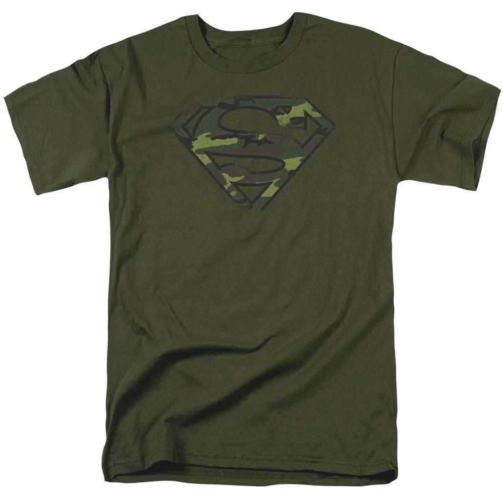 Superman  Distressed Camo Shield  T-Shirt 4XL