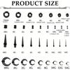 Bobisty 1pc Ear Stretching Kit 14G-00G Acrylic Tapers Plugs Acrylic C Shape Pincher Tapers Silicone Tunnels Ear Gauges Expander